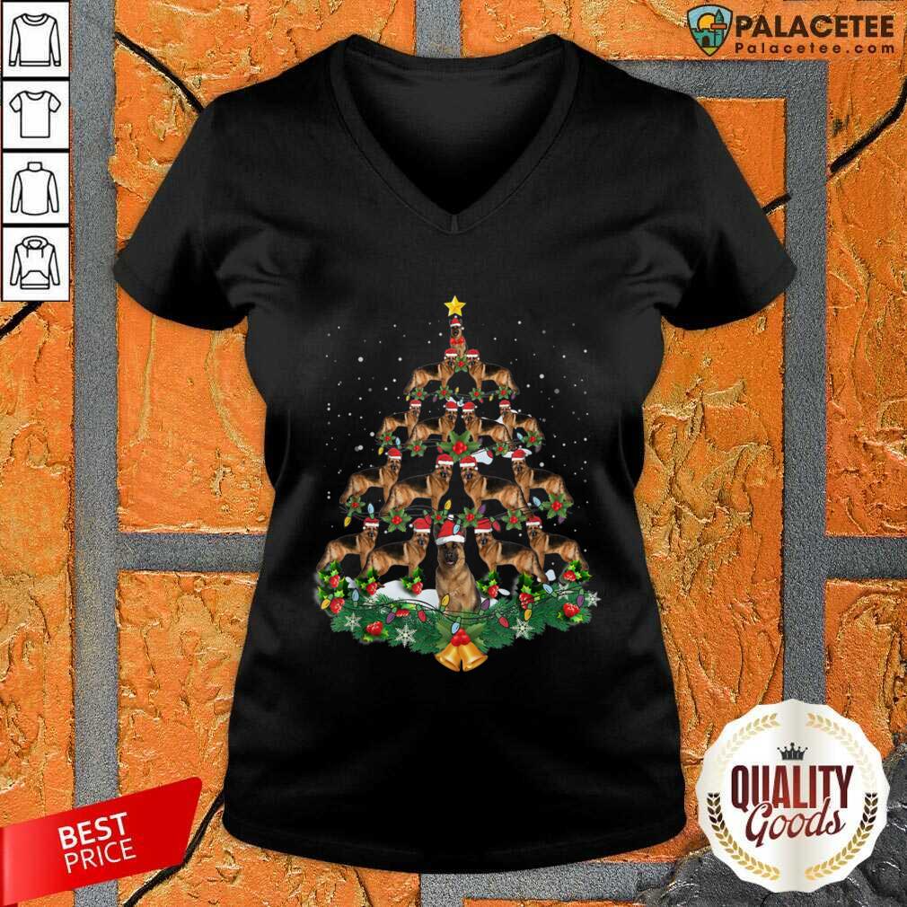 Pretty German Shepherd Dog Christmas Tree Shirt