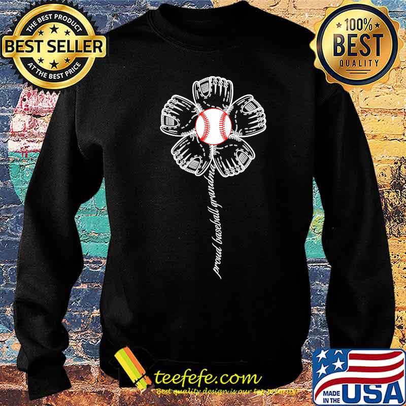 Proud Baseball Grandma Flower Glove Shirt Sweater Proud Baseball Grandma Flower Glove Shirt Sweater