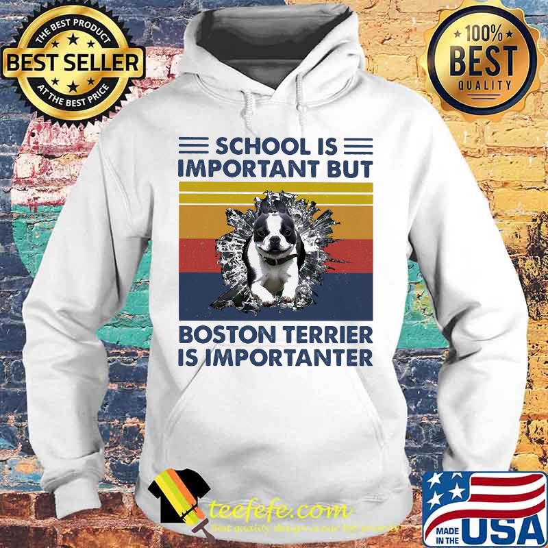 School Is Important But Boston Terrier Is Importanter Dog Vintage Shirt Hoodie School Is Important But Boston Terrier Is Importanter Dog Vintage Shirt Hoodie