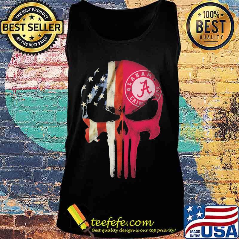 Skull American Flag Logo Alabama Crimson Football Team Shirt Tank top Skull American Flag Logo Alabama Crimson Football Team Shirt Tank top