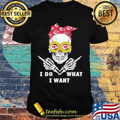 Skull With Eye Sunflowers I Do What I Want Ribbon Logo Kansas City Chiefs Shirt