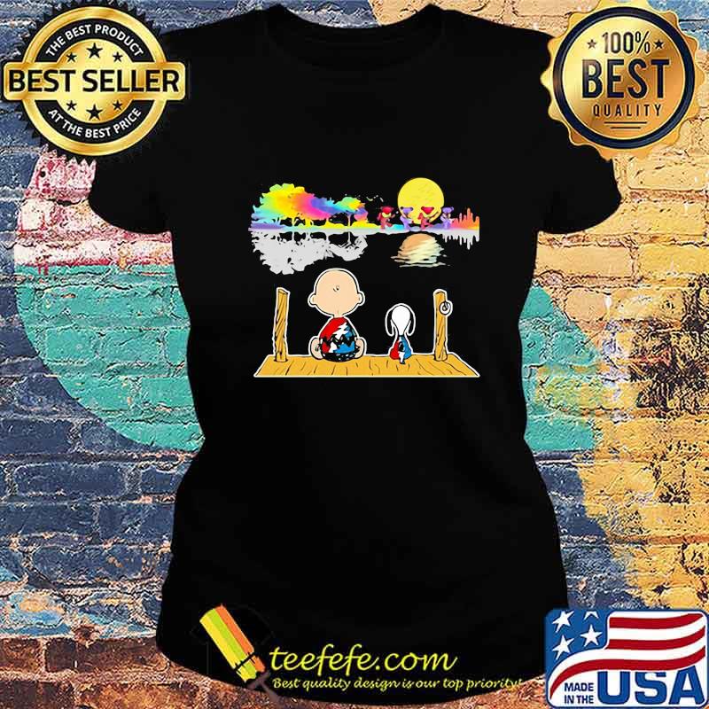 Snoopy And Friend Look At Dancing Bear Moon Grateful Dead Steal Shirt Ladies tee Snoopy And Friend Look At Dancing Bear Moon Grateful Dead Steal Shirt Ladies tee