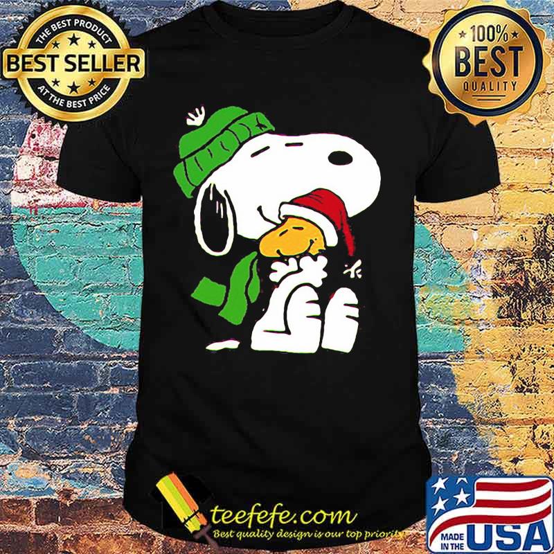 Snoopy And Woodstock Wear Pajama Christmas Shirt