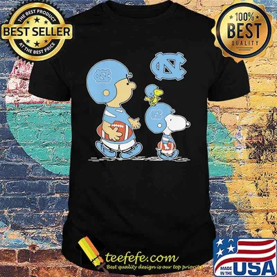 Snoopy Woodstock Wear Hat North Carolina Tar Heels Football Shirt