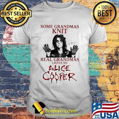 Some Grandmas Knit Real Grandmas Listen To Alice Cooper Crewneck Xmas Shirt