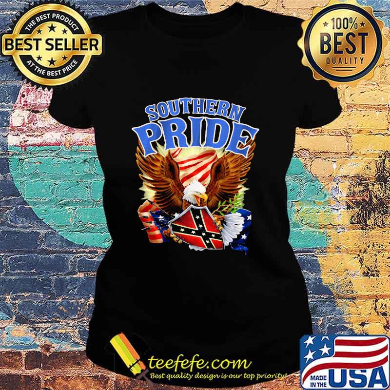 Southern Pride Eagle American Shield Flag Shirt Ladies tee Southern Pride Eagle American Shield Flag Shirt Ladies tee