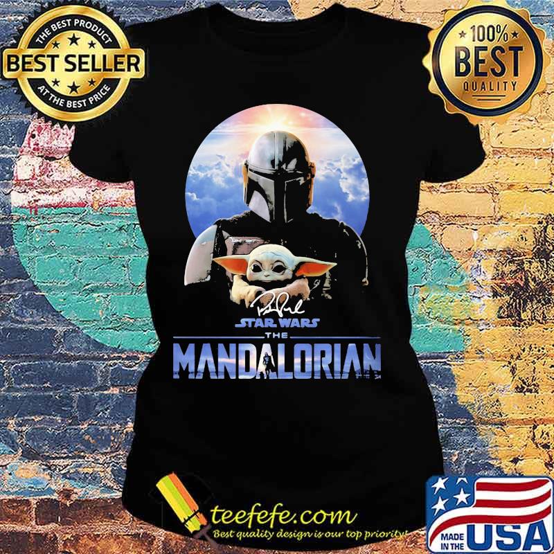Star War The Mandalorian Baby Yoda Signature Shirt Ladies tee Star War The Mandalorian Baby Yoda Signature Shirt Ladies tee