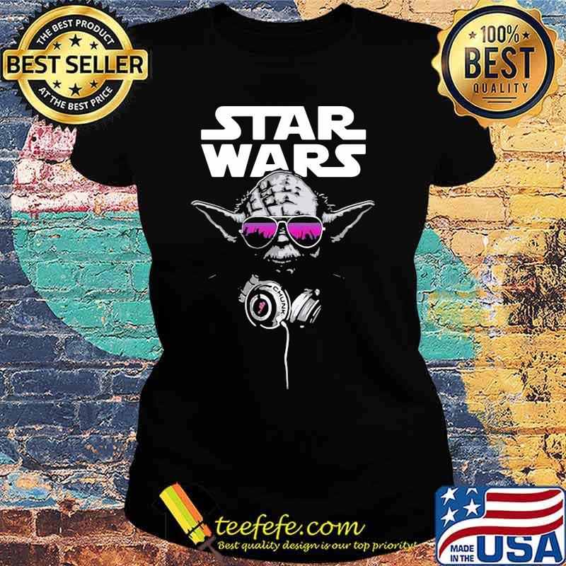 Star Wars Yoda Wear Sunglasses Purple Shirt Ladies tee Star Wars Yoda Wear Sunglasses Purple Shirt Ladies tee