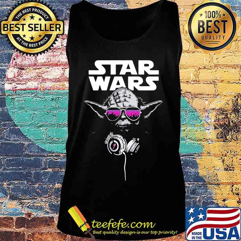 Star Wars Yoda Wear Sunglasses Purple Shirt Tank top Star Wars Yoda Wear Sunglasses Purple Shirt Tank top