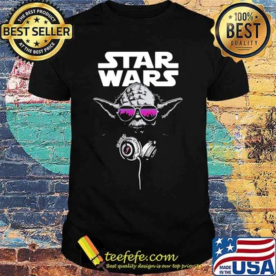 Star Wars Yoda Wear Sunglasses Purple Shirt