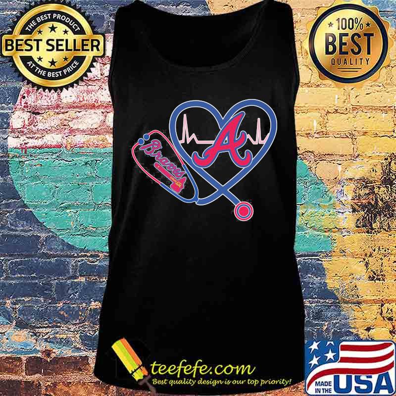 Stethoscope Around Doctor's Neck Heart Beat Braves Atlanta Football Shirt Tank top Stethoscope Around Doctor's Neck Heart Beat Braves Atlanta Football Shirt Tank top