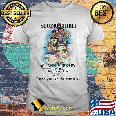 Studio Ghibli 36th Anniversary 1985 2021 Thank You For The Memories Signature Shirt
