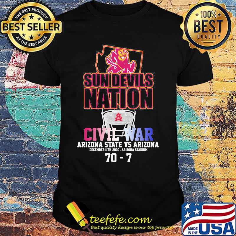 Sun Devils Nation Civil War Arizona State Vs Arizona 70 7 Shirt Sun Devils Nation Civil War Arizona State Vs Arizona 70 7 Shirt