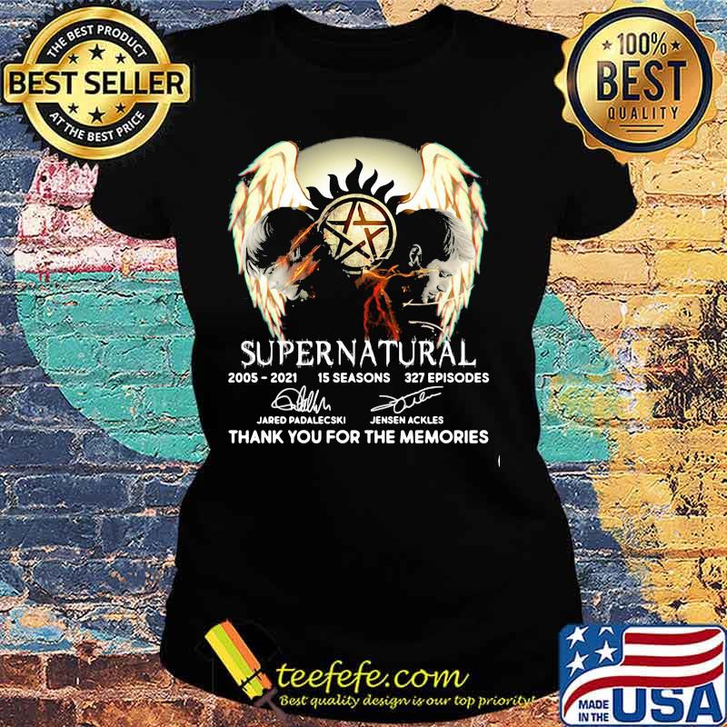 Supernatural 16th 2005 2021 Thank You For The Memories Signature Shirt Ladies tee Supernatural 16th 2005 2021 Thank You For The Memories Signature Shirt Ladies tee