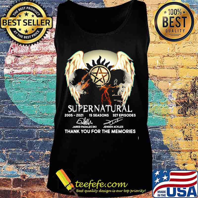 Supernatural 16th 2005 2021 Thank You For The Memories Signature Shirt Tank top Supernatural 16th 2005 2021 Thank You For The Memories Signature Shirt Tank top