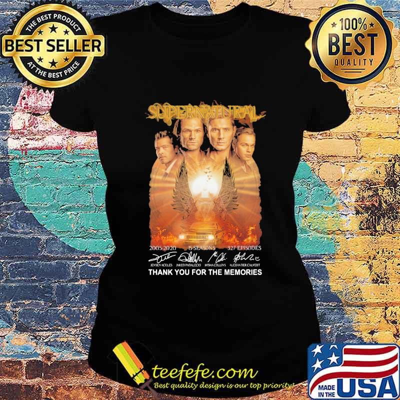 Supernatural Thank You For The Memories Signuature Shirt Ladies tee Supernatural Thank You For The Memories Signuature Shirt Ladies tee