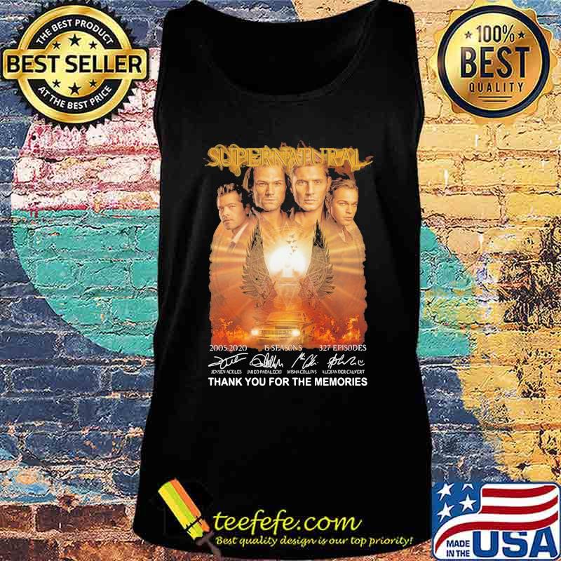 Supernatural Thank You For The Memories Signuature Shirt Tank top Supernatural Thank You For The Memories Signuature Shirt Tank top