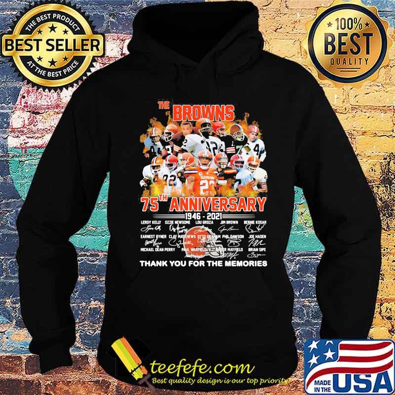 The Brown 75th Anniversary 1945 2020 Thank You For The Memories Signuature Football Shirt Hoodie The Brown 75th Anniversary 1945 2020 Thank You For The Memories Signuature Football Shirt Hoodie