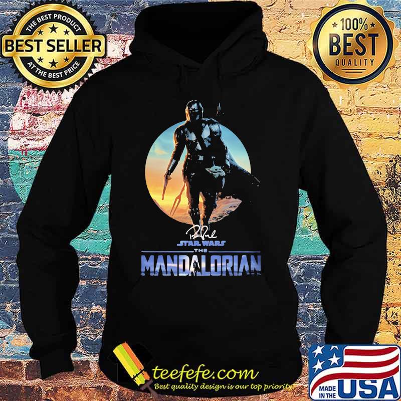 The Mandalorian Star War Sunset Signature Shirt Hoodie The Mandalorian Star War Sunset Signature Shirt Hoodie