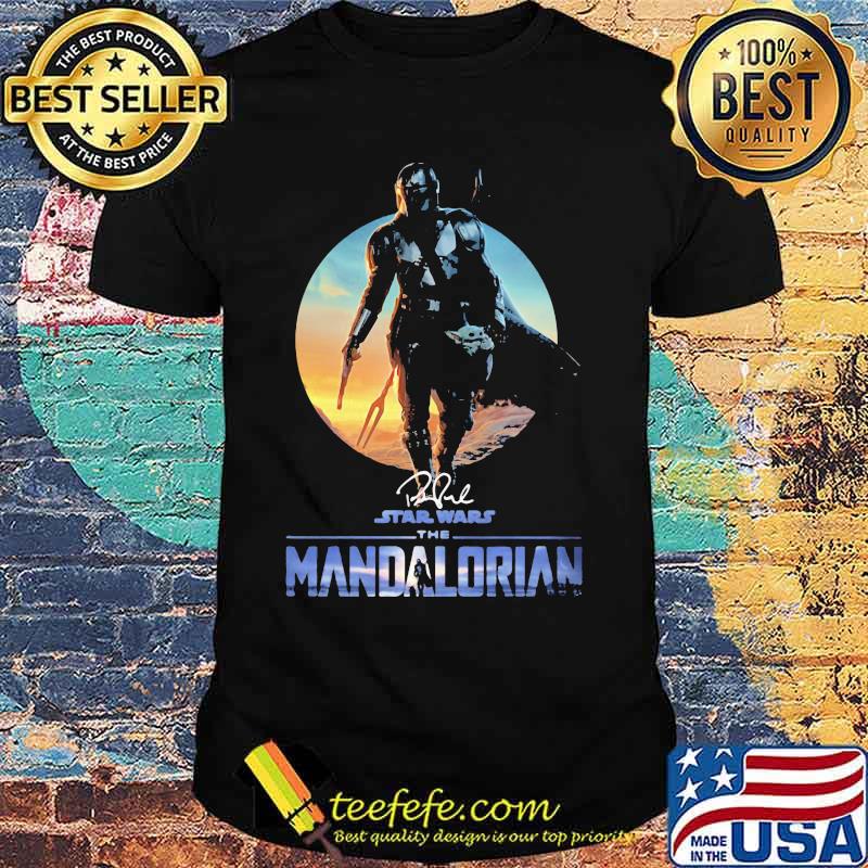 The Mandalorian Star War Sunset Signature Shirt The Mandalorian Star War Sunset Signature Shirt