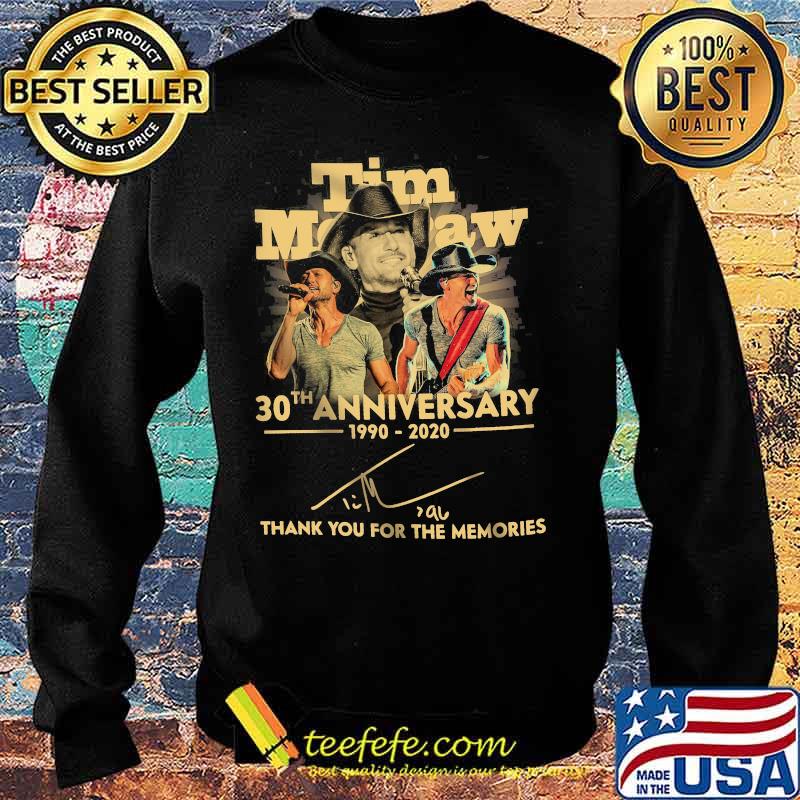 Tim Mopaw 30th Anniversary 1990 2020 Thank You For The Memories Signature Shirt Sweater Tim Mopaw 30th Anniversary 1990 2020 Thank You For The Memories Signature Shirt Sweater