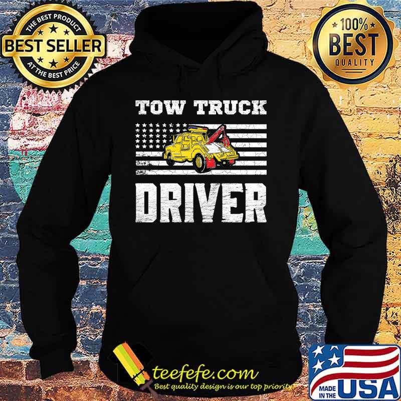 Tow Truck Driver Yellow Line Daddy Us Flag Distressed Shirt Hoodie Tow Truck Driver Yellow Line Daddy Us Flag Distressed Shirt Hoodie