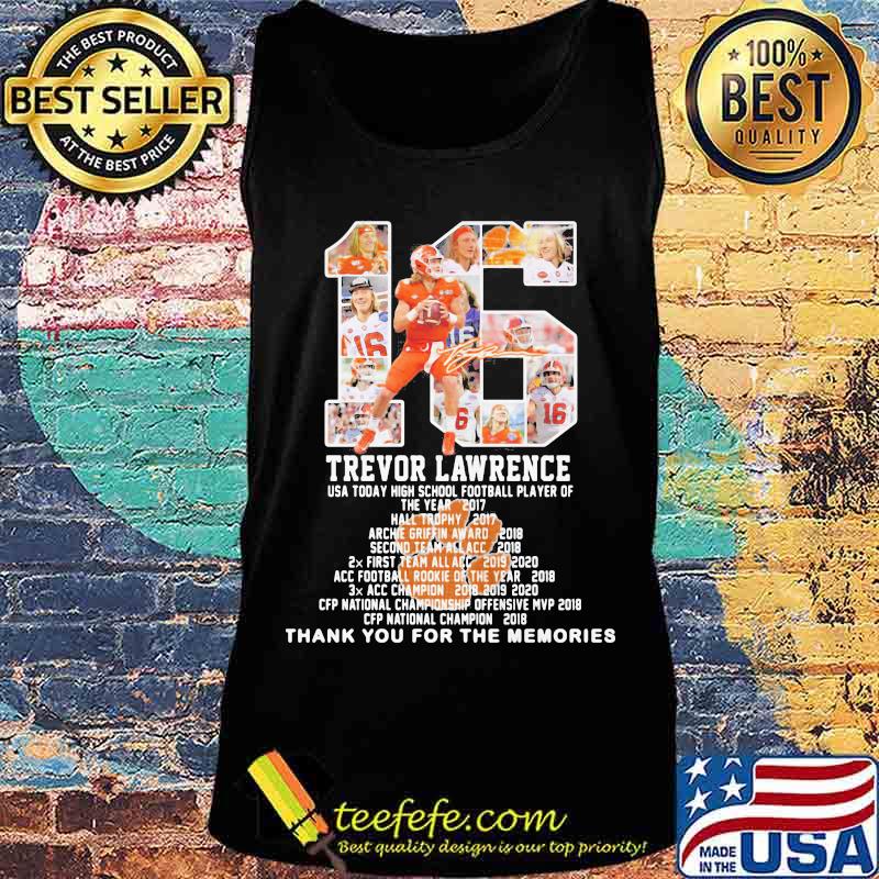 Trevor Lawrence Usa Today High School Football Player Of Year 2017 Number 16 Shirt Tank top Trevor Lawrence Usa Today High School Football Player Of Year 2017 Number 16 Shirt Tank top