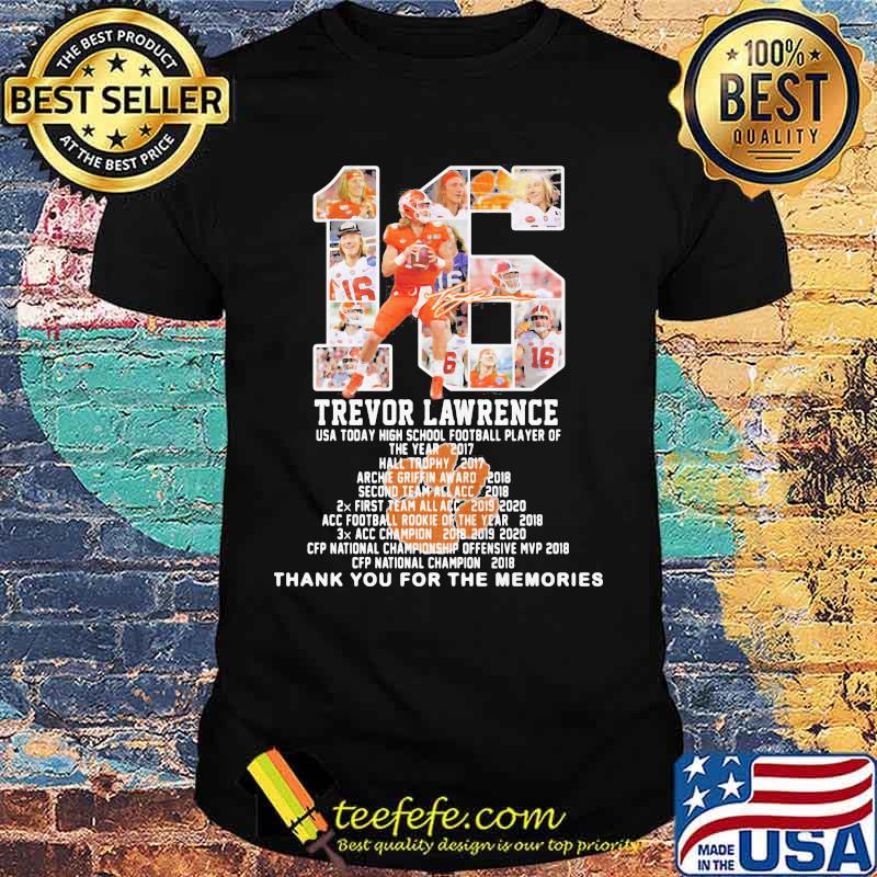 Trevor Lawrence Usa Today High School Football Player Of Year 2017 Number 16 Shirt