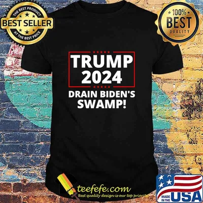 Trump 2024 Drain The Swamp Anti Biden Stars Shirt