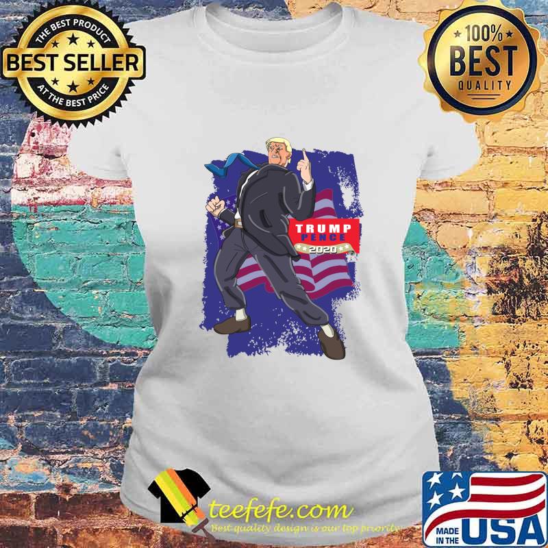 Trump Pence 2020 (Comic Style) American Flag Shirt Laides tee Trump Pence 2020 (Comic Style) American Flag Shirt Laides tee