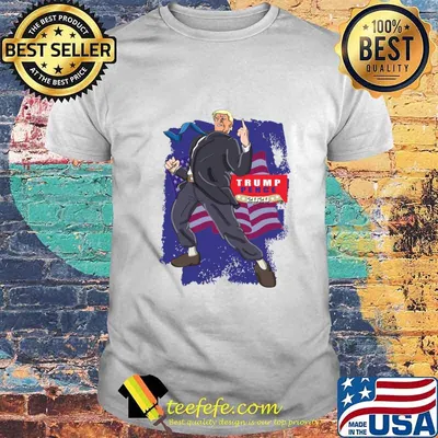 Trump Pence 2020 (Comic Style) American Flag Shirt