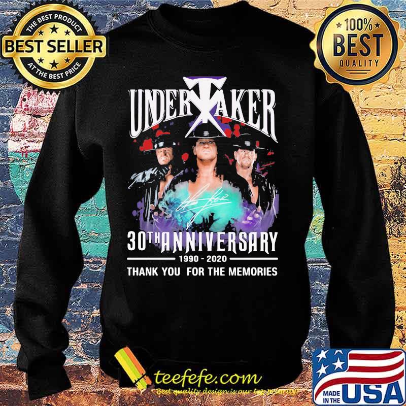 Undertaker 1990 2020 30th Anniversary Thank You Signuature Shirt Sweater Undertaker 1990 2020 30th Anniversary Thank You Signuature Shirt Sweater