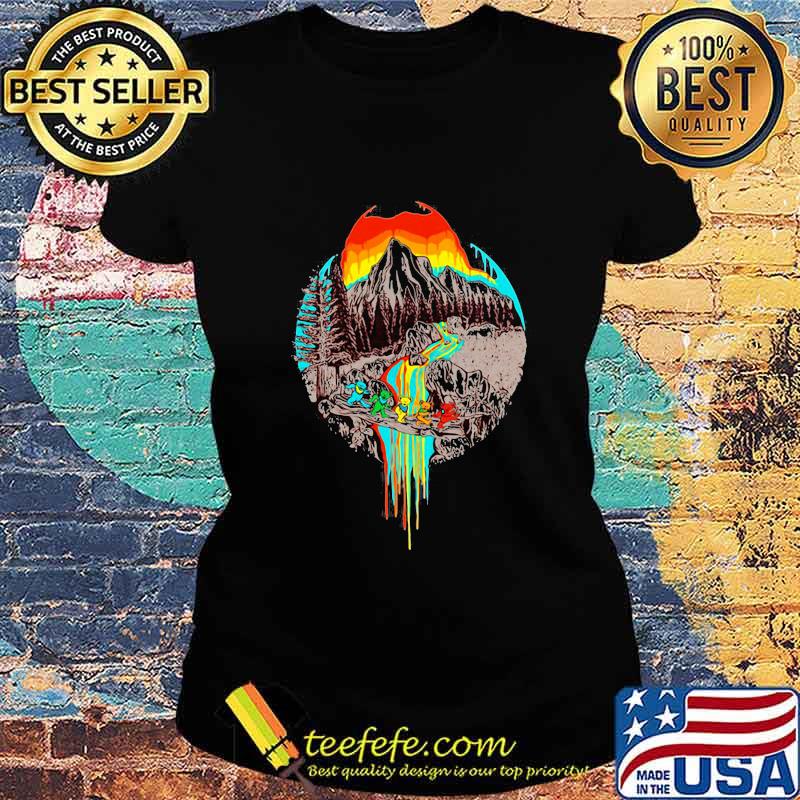 Volcanoes Overflowing Dancing Bear Grateful Dead Shirt Ladies tee Volcanoes Overflowing Dancing Bear Grateful Dead Shirt Ladies tee