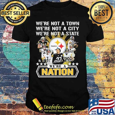 We’re Not A Town We’re Not A City We’re Not A State We’re A Nation Pittsburgh Steelers Signature Team Football Shirt