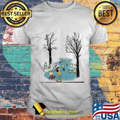 Winter Snoopy Peanuts Playing Snow Xmas Shirt