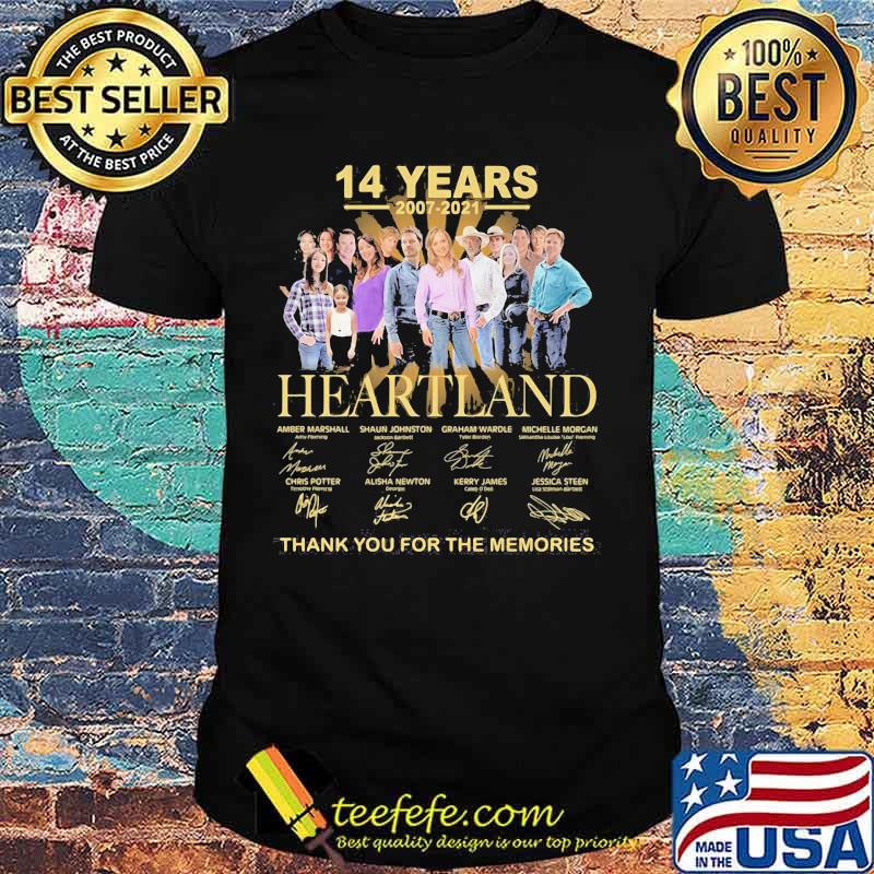 14 Years 2007 2021 Heartland Thank You For The Memories Signature Shirt