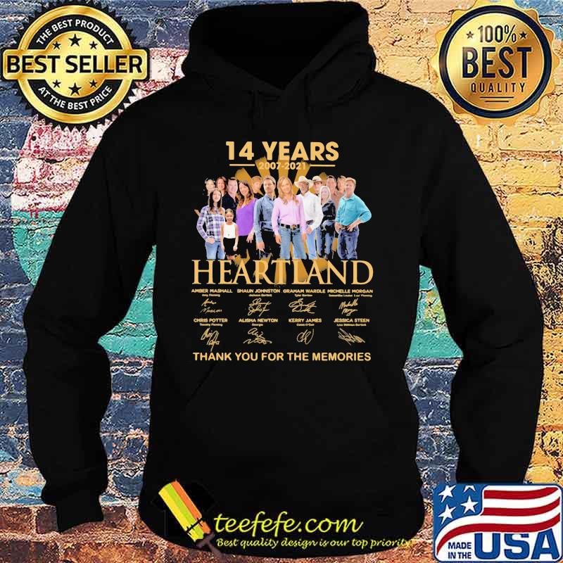 14 Years 2007 2021 Heartlanf Thank You For The Memories Signature Shirt Hoodie 14 Years 2007 2021 Heartlanf Thank You For The Memories Signature Shirt Hoodie