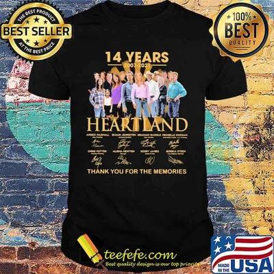 14 Years 2007 2021 Heartlanf Thank You For The Memories Signature Shirt