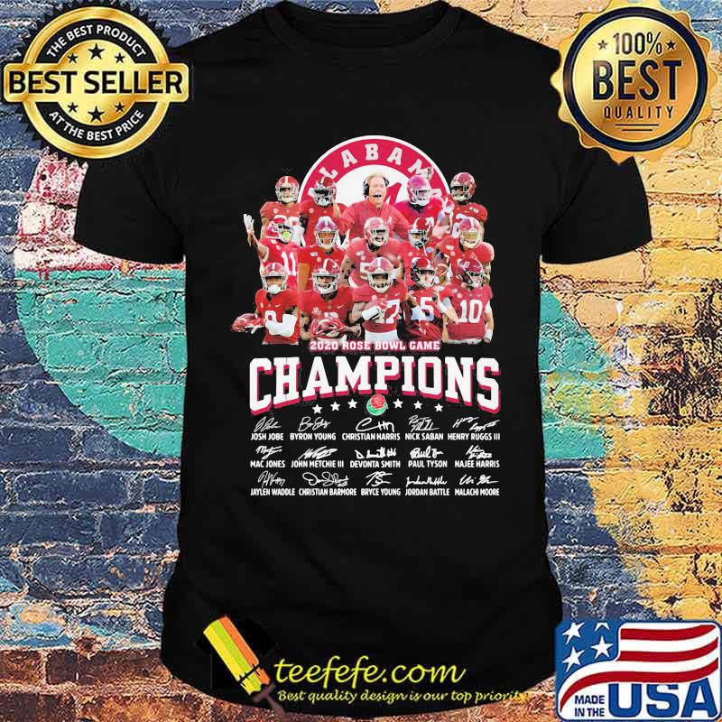 2020 Rose Bowl Game Champions Alabama Crimson Tide Signature Shirt