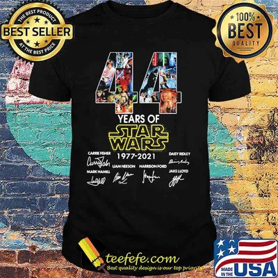 44 Years Of Star Wars 1977 2021 Signature Shirt