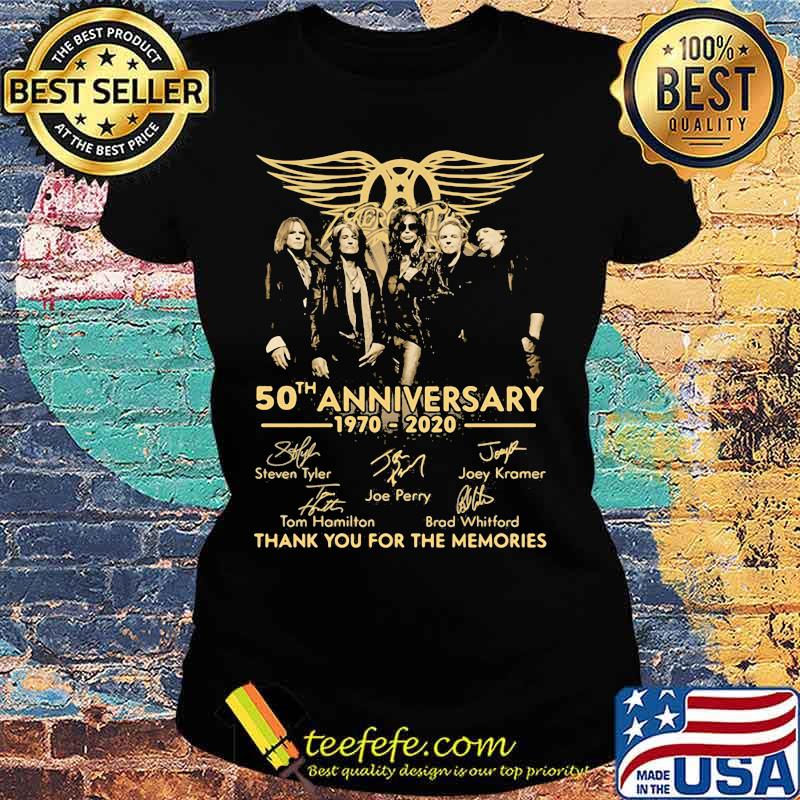 50th Anniversary 1970 2020 Thank You For The Memories Signature Shirt Ladies tee 50th Anniversary 1970 2020 Thank You For The Memories Signature Shirt Ladies tee