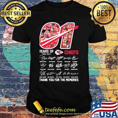 61 Years Of Chiefs 1960 2021 Signature Shirt