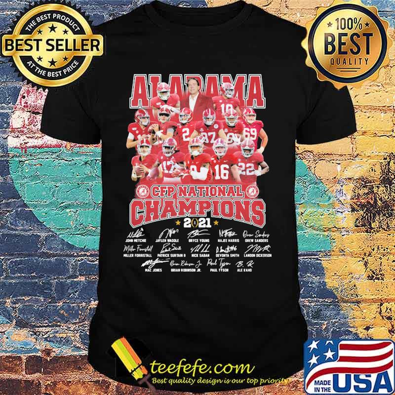 Alabama Cfp National Champions 2021 Signature Player Team Football Shirt