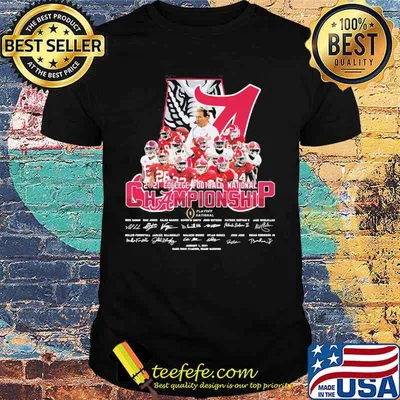 Alabama Cfp National Champions 2021 Signature Team Football Shirt