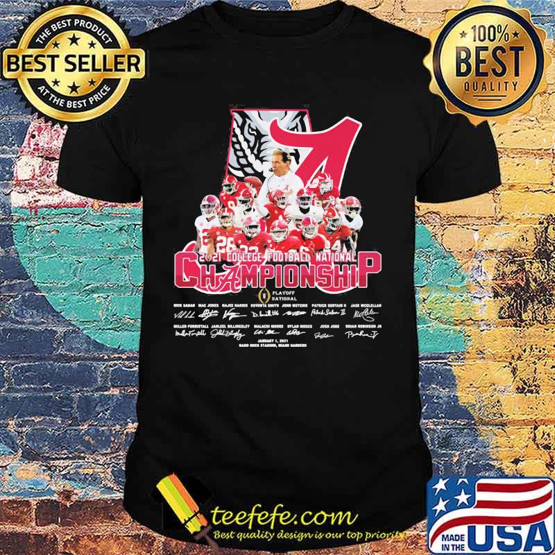 Alabama Cfp National Champions 2021 Signature Team Football Shirt