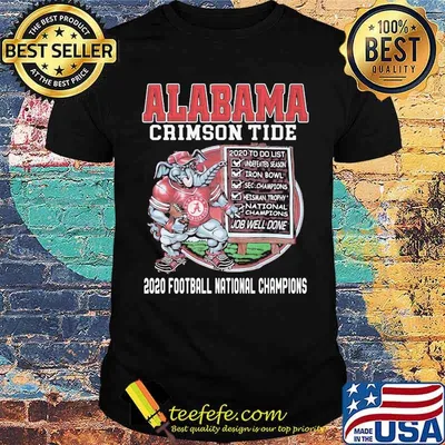 Alabama Crimon Tide 2020 Football National Champions Elephant Shirt