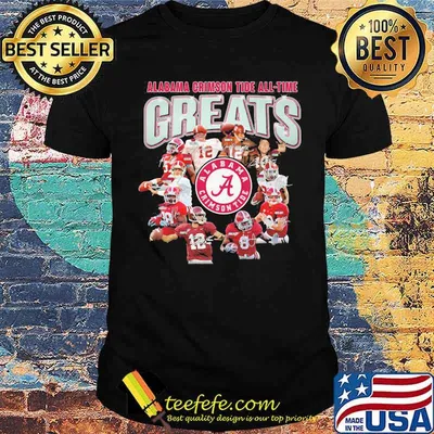 Alabama Crimson Tide All Time Greats Football Shirt