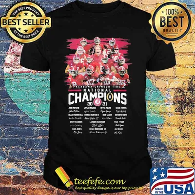 Alabama Crimson Tide College Football Playoff National Champions 2021 Signature Shirt