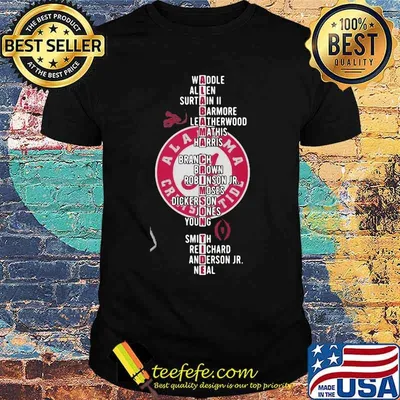Alabama Crimson Tide Player Team Name Shirt