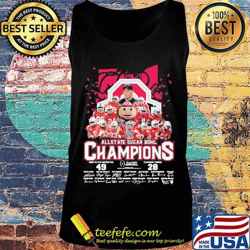 Allstate Sucar Bowl Champions Signature Player Team Shirt Tank top Allstate Sucar Bowl Champions Signature Player Team Shirt Tank top
